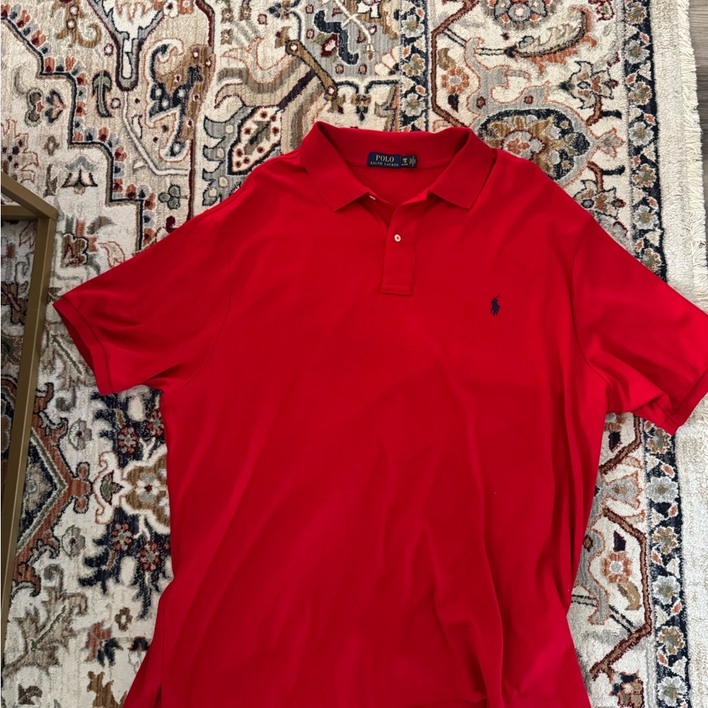 Ralph Lauren Men's Bold Red Polo Shirt